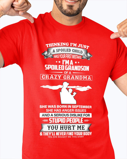 Spoiled by Grandma Shirt September Edition – From Grandma to Grandson TIEN09 (SKU-GMS2-09)