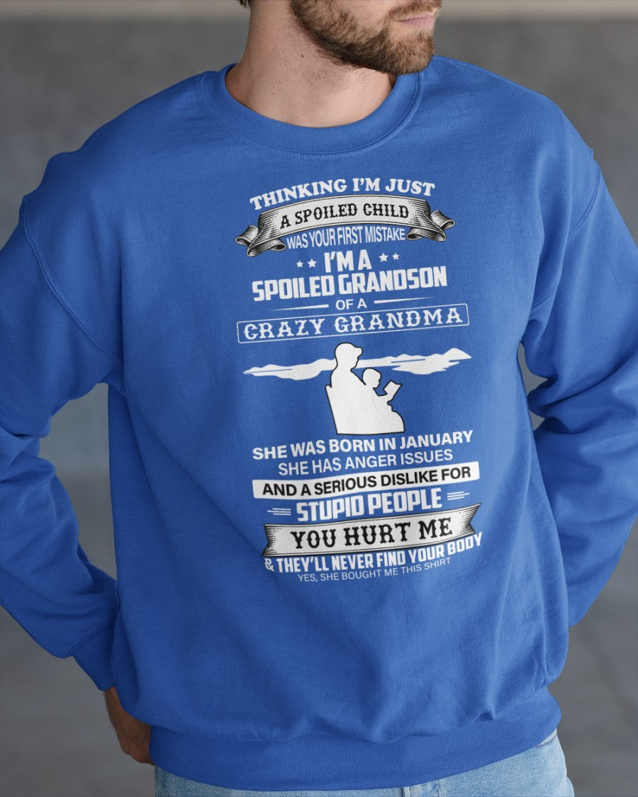 Spoiled by Grandma Shirt January Edition – From Grandma to Grandson TIEN01 (SKU-GMS2-01)
