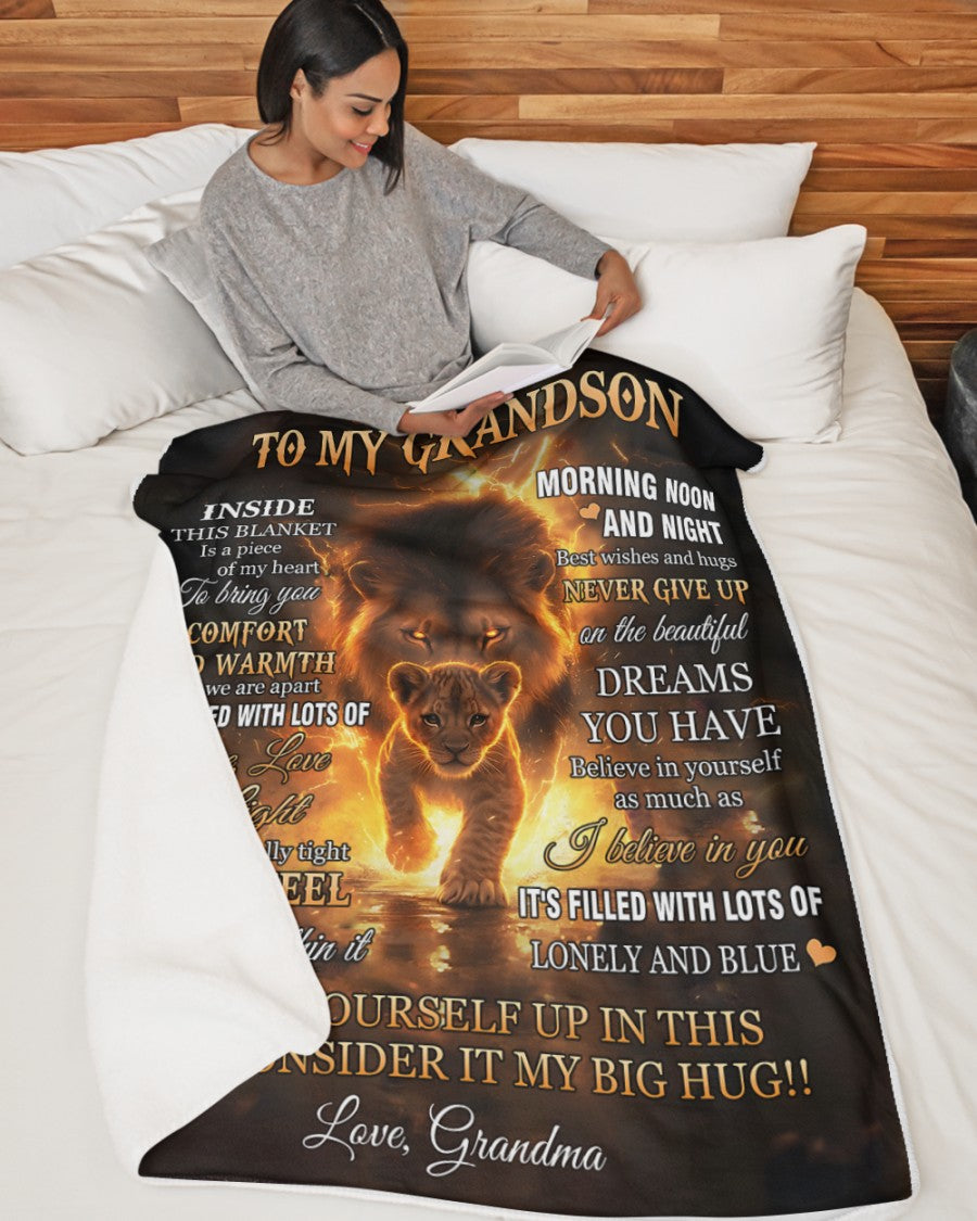 Special Gift For Your Grandson Blanket - From Grandma (SKUB12-133)