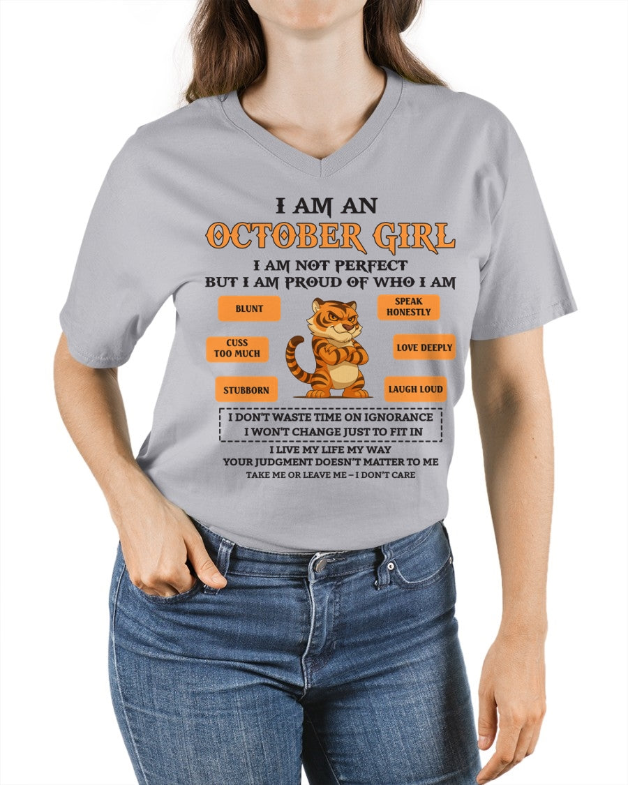 "I AM A OCTOBER GIRL" - Birthday Gift For October Girls - FMA TIEN10 (SKU26T-01-62-10)