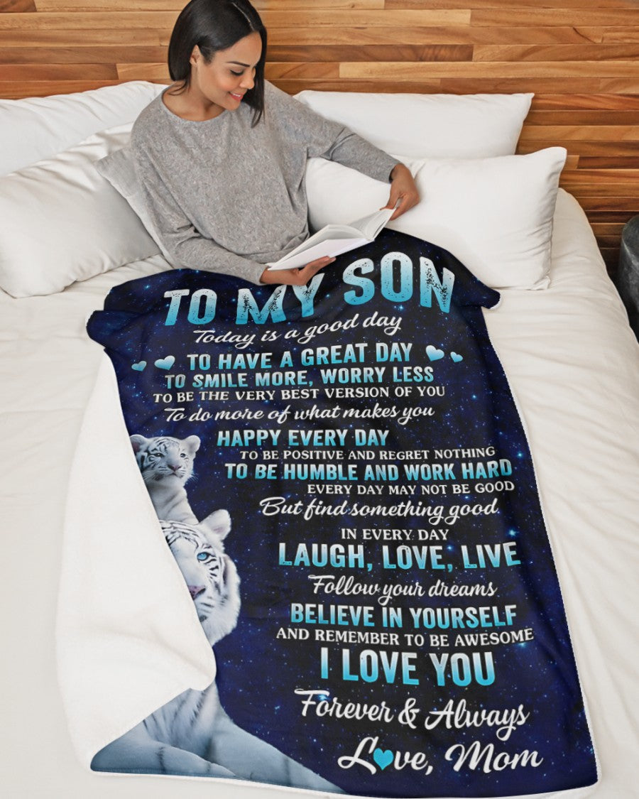 Special Gift For Your Son Blanket - From Mom (SKUB12-03)