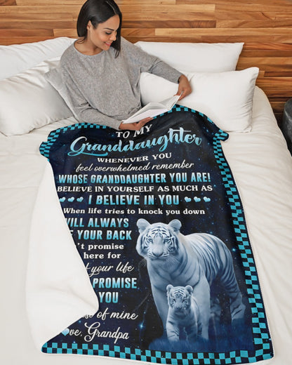 Special Gift For Your Granddaughter Blanket - From Grandpa (SKUB12-11)