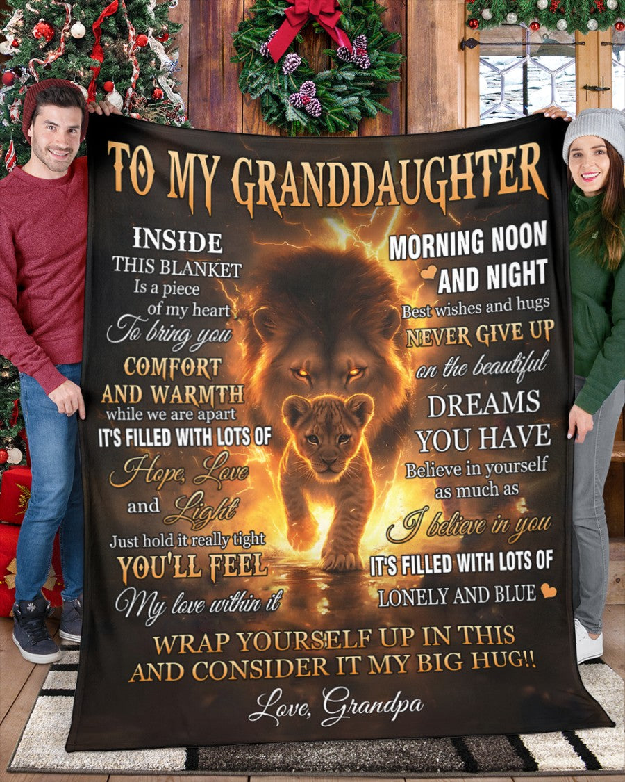 Special Gift For Your Granddaughter Blanket - From Grandpa (SKUB12-87)