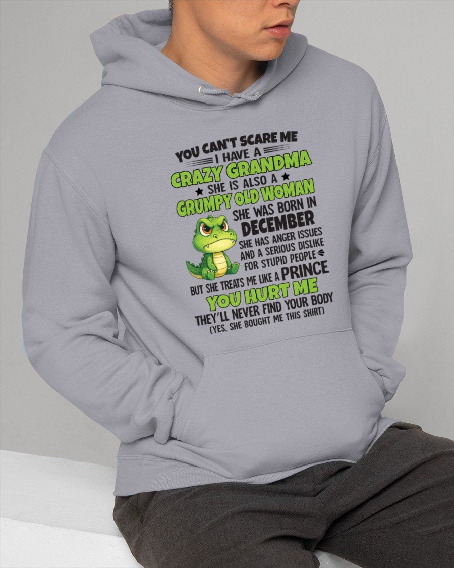 DECEMBER - YOU CAN'T SCARE ME - FOR GRANDSON - GIFT FROM GRANDMA - TIEN12 (SKU09-85-12)