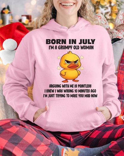 Born In July I'm A Grumpy Old Woman - T Shirt For Woman - DOAN07 (SKU09-80-07)