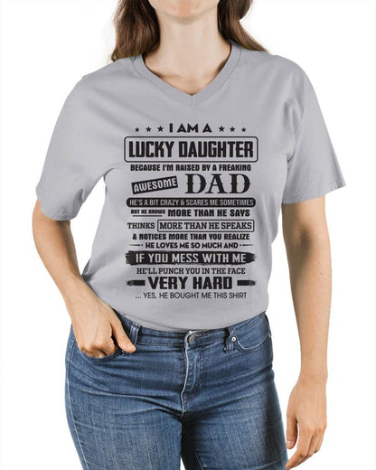 Lucky Daughter of Awesome Dad - Perfect Gift For Daughter From Dad - TIEN00 (SKU08-47-00)