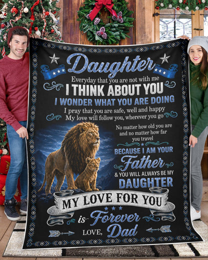 SPECIAL BLANKET TO YOUR DAUGHTER - A WARM HUG FROM DAD - TIEN00 (SKU2608-32)