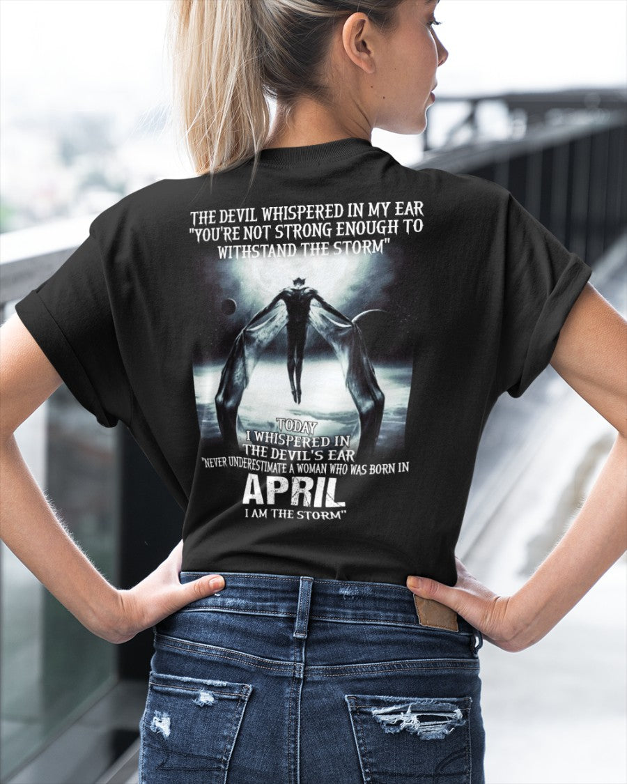 April - The Devil Whispered In My Ear - T-Shirt For Woman - DOAN04 (SKU-CHAUU-04)