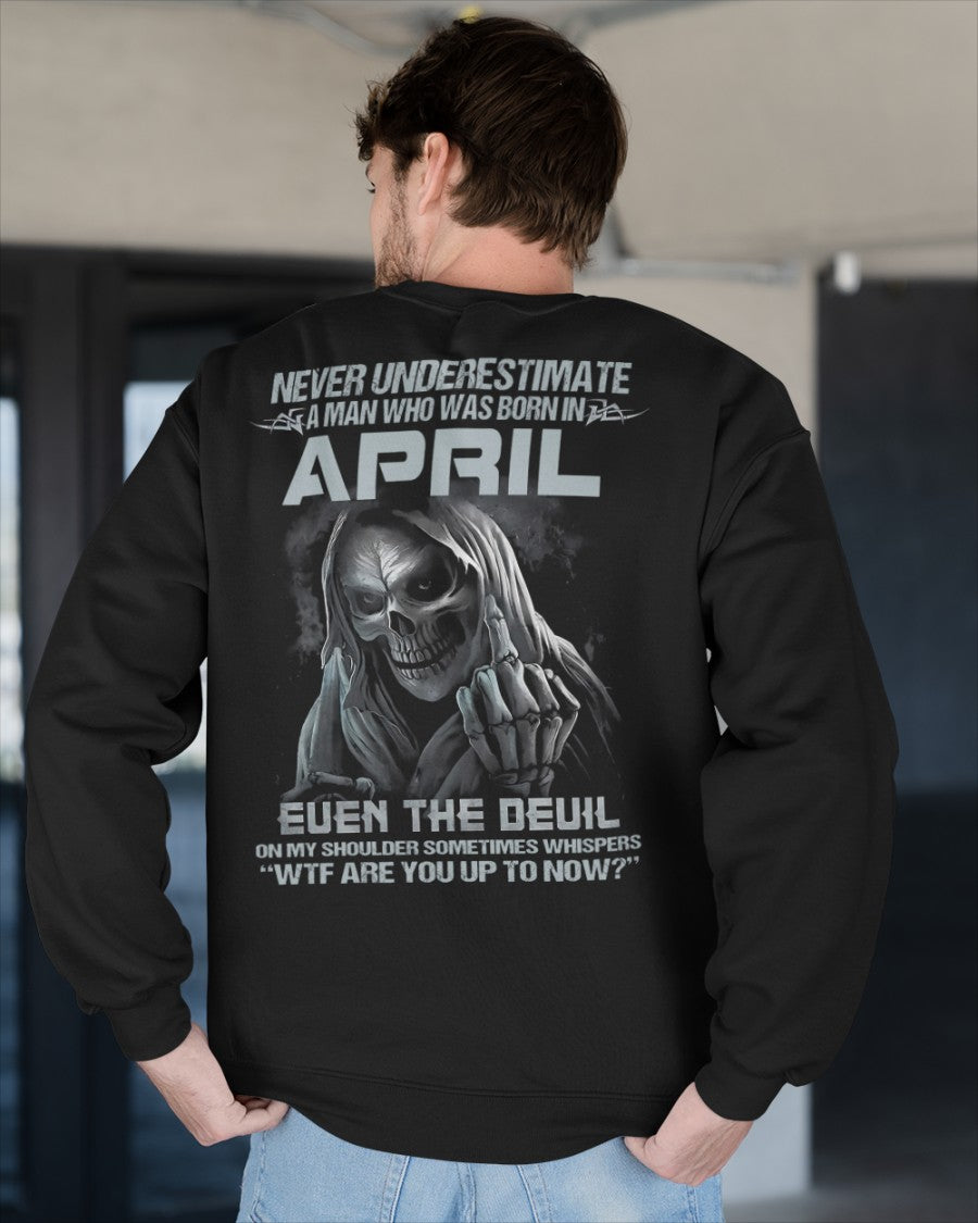 APRIL - NEVER UNDERESTIUNDER A MAN - T-SHIRT FOR MAN - DOAN04 (SKU08-05-04)