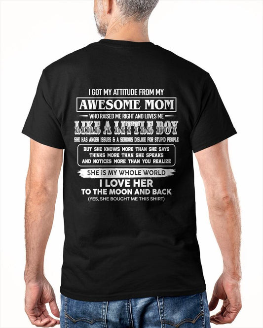 T - Shirt From Mom to Son  – "I LOVE MY MOM TO THE MOON AND THE BACK" – TIEN00 (SKU2605-32-00)