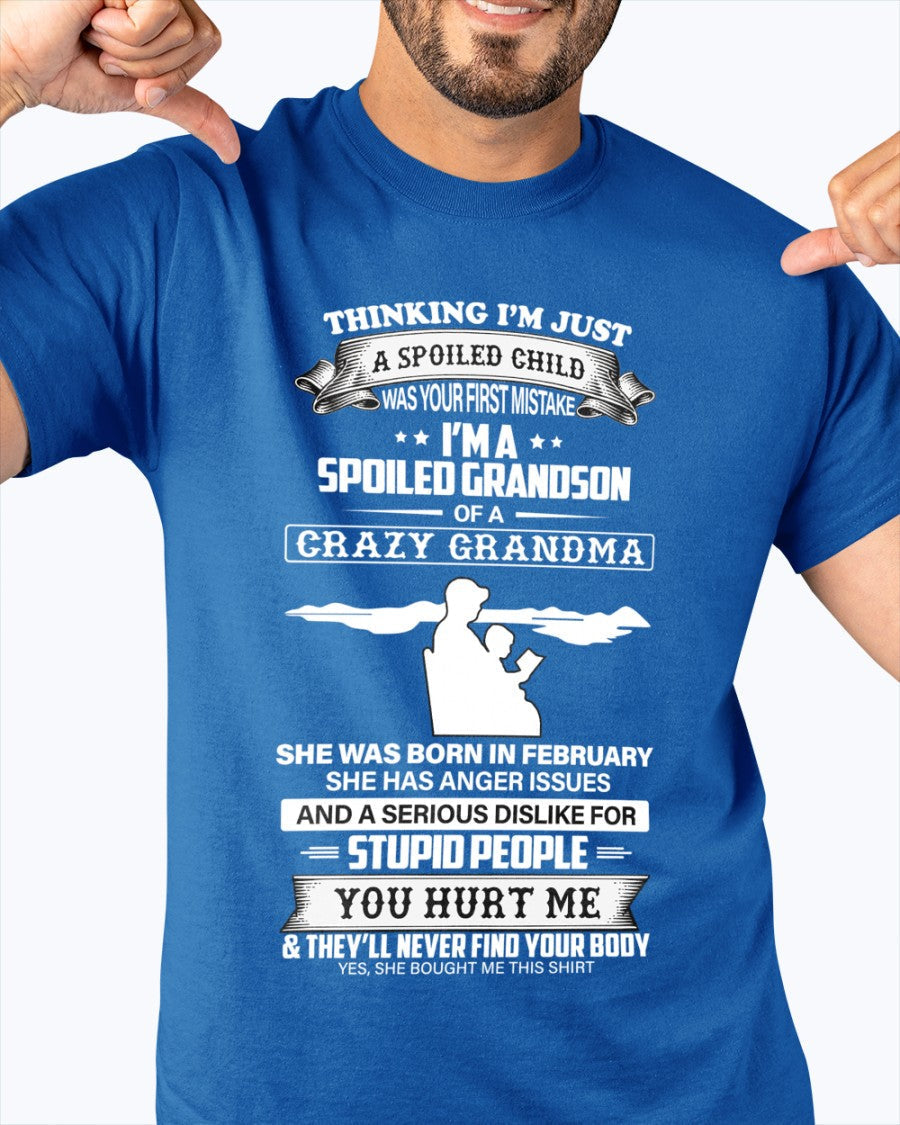 Spoiled by Grandma Shirt February Edition – From Grandma to Grandson TIEN02 (SKU-GMS2-02)