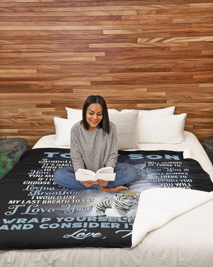 Special Gift For Your Son Blanket - From Mom (SKUB11-161)