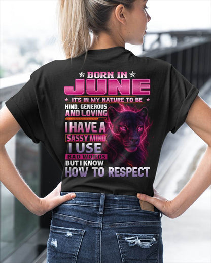 Born In June – T-Shirt For Woman – DOAN06 (SKU09-24-06)