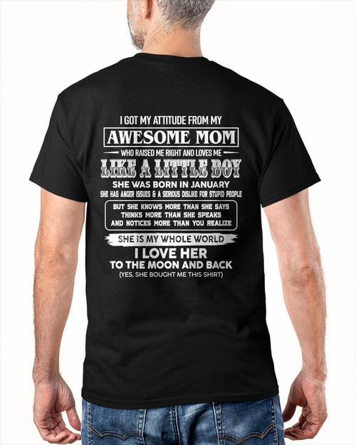 T - Shirt From Mom to Son  – "I LOVE MY MOM TO THE MOON AND THE BACK" – TIEN02 (SKU2605-32-02)
