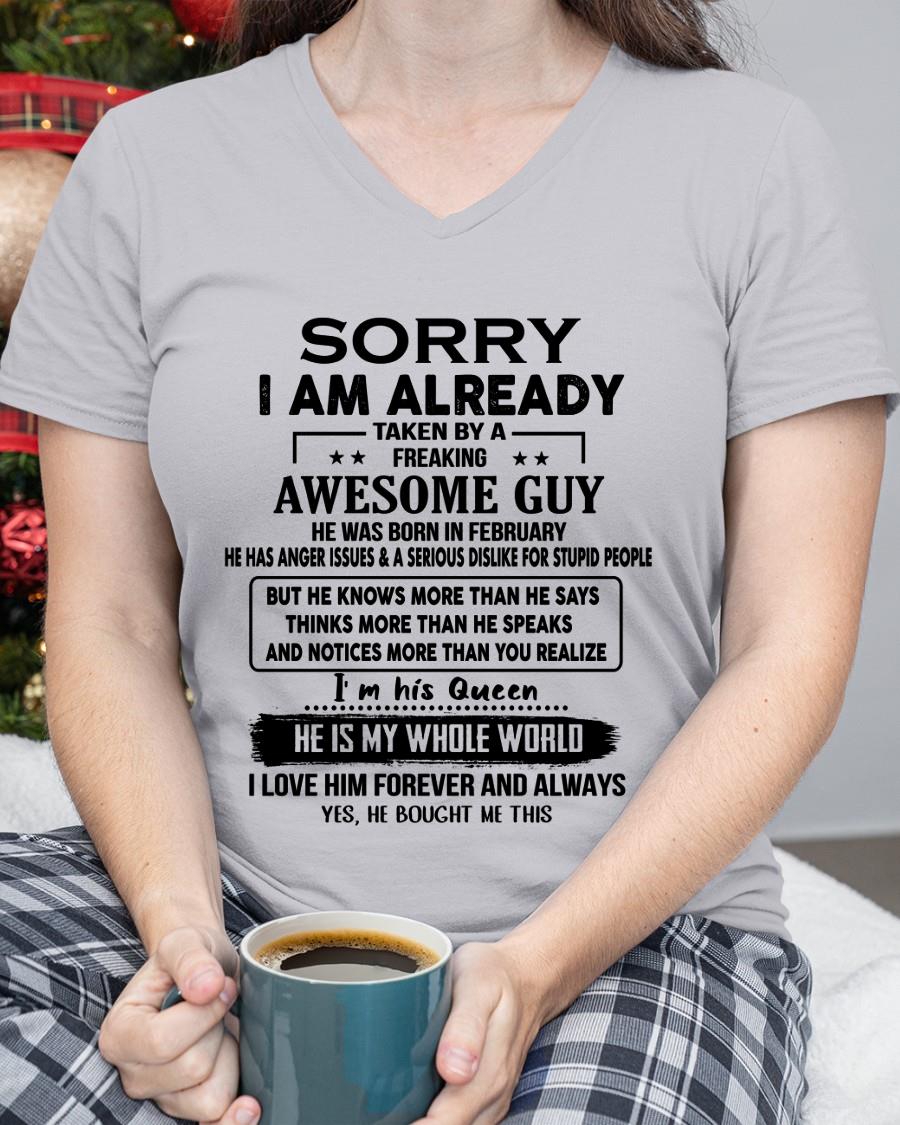 February - Awesome Boyfriend Born In February- Special gift for your Girlfriend - From Husband DOAN02 (SKUT08-11-02)