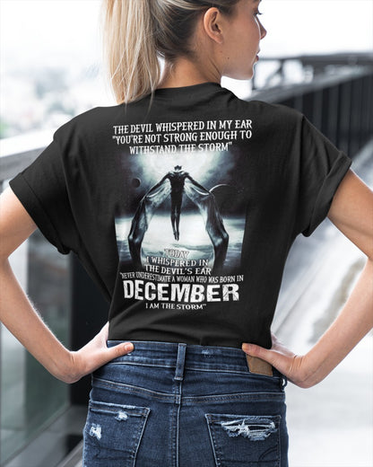 December - The Devil Whispered In My Ear - T-Shirt For Woman - DOAN12 (SKU-CHAUU-12)