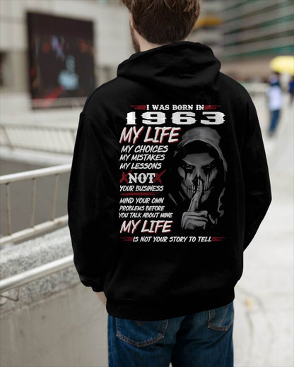 I WAS BORN IN 1963 - T-SHIRT FOR MAN - DOAN1963 (SKU07-1963)