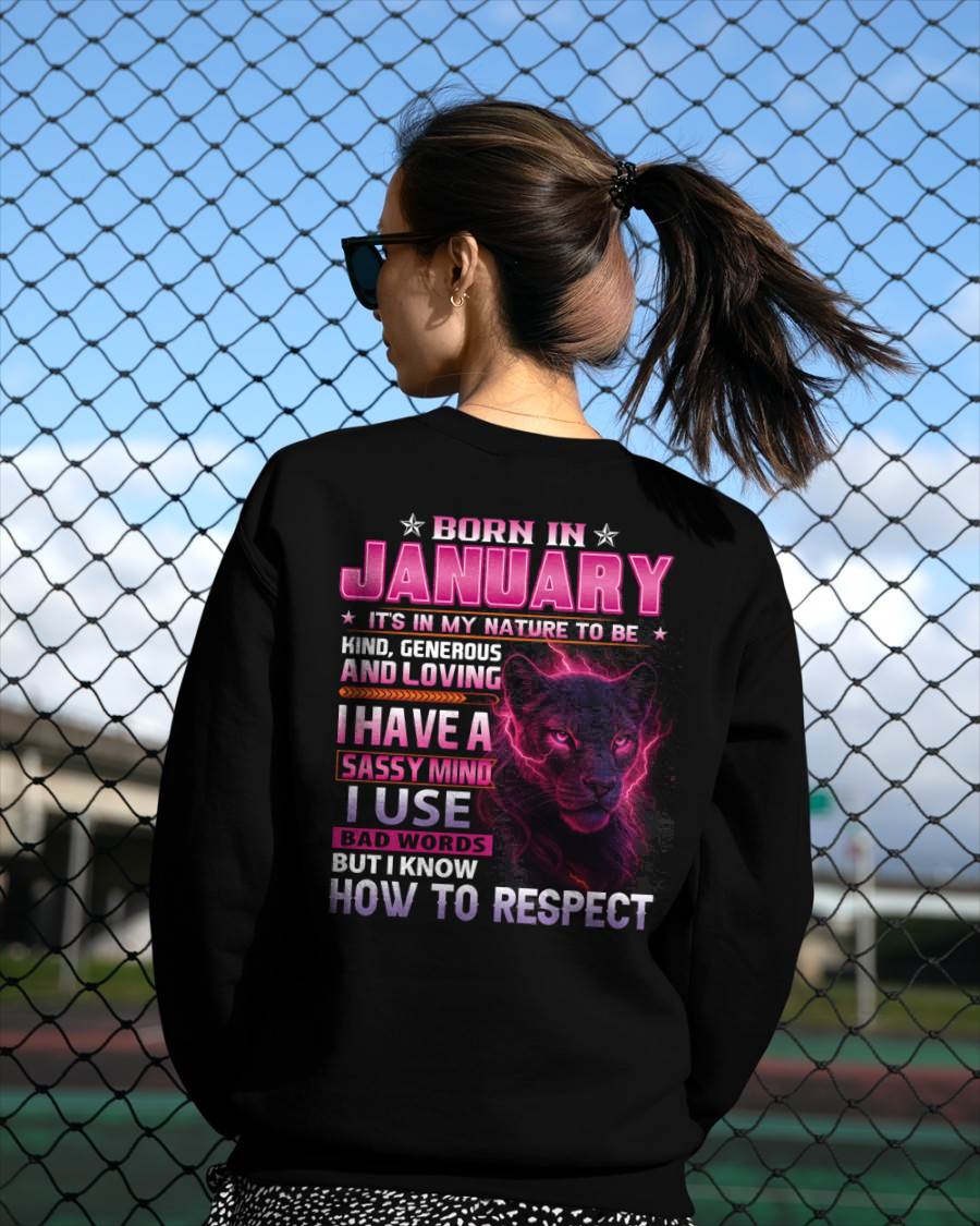 Born In January – T-Shirt For Woman – DOAN01 (SKU09-24-01)