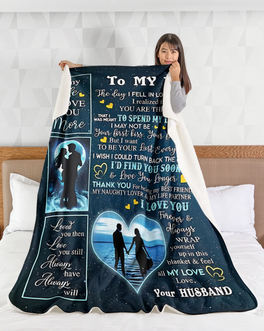 Special Gift For Your Wife Blanket - From Husband (SKU-CHAU-B11)