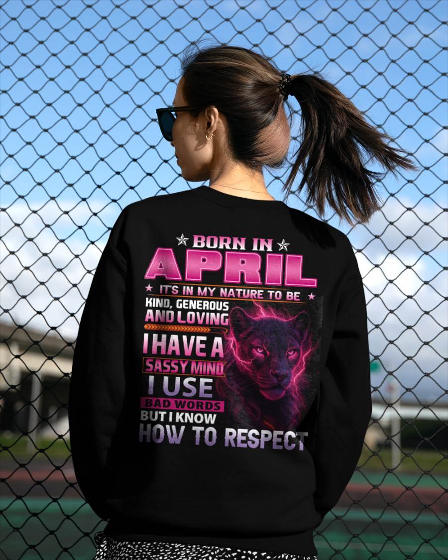 Born In April – T-Shirt For Woman – DOAN04 (SKU09-24-04)