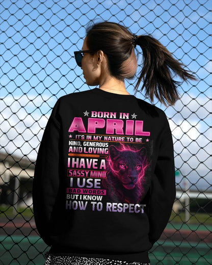 Born In April – T-Shirt For Woman – DOAN04 (SKU09-24-04)