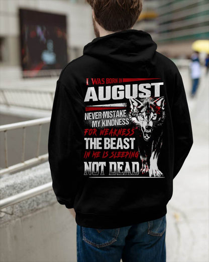 I Was Born In August Never Mistake My Kindness For Weakness - T-Shirt For Man - DOAN08 (SKU08-64-08)