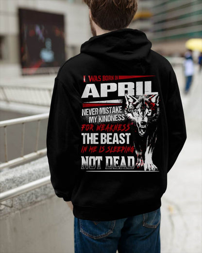 I Was Born In April Never Mistake My Kindness For Weakness - T-Shirt For Man - DOAN04 (SKU08-64-04)