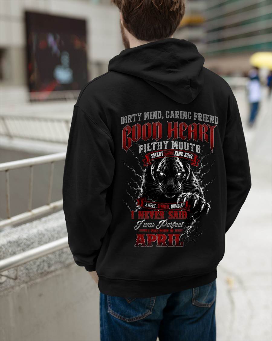 "GOOD HEART BUT FILTHY MOUTH - I NEVER SAID I WAS PERFECT" –  COOL T - SHIRT FOR MEN – TIEN04 (SKU2606-120-04)