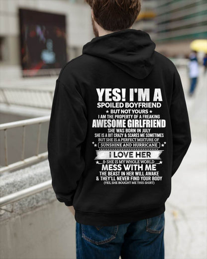 JULY – "I HAVE A GIRLFRIEND - SHE IS SUNSHINE AND HURRICANE" –  T - SHIRT FROM WIFE – TIEN07 (SKU2606-389-07)