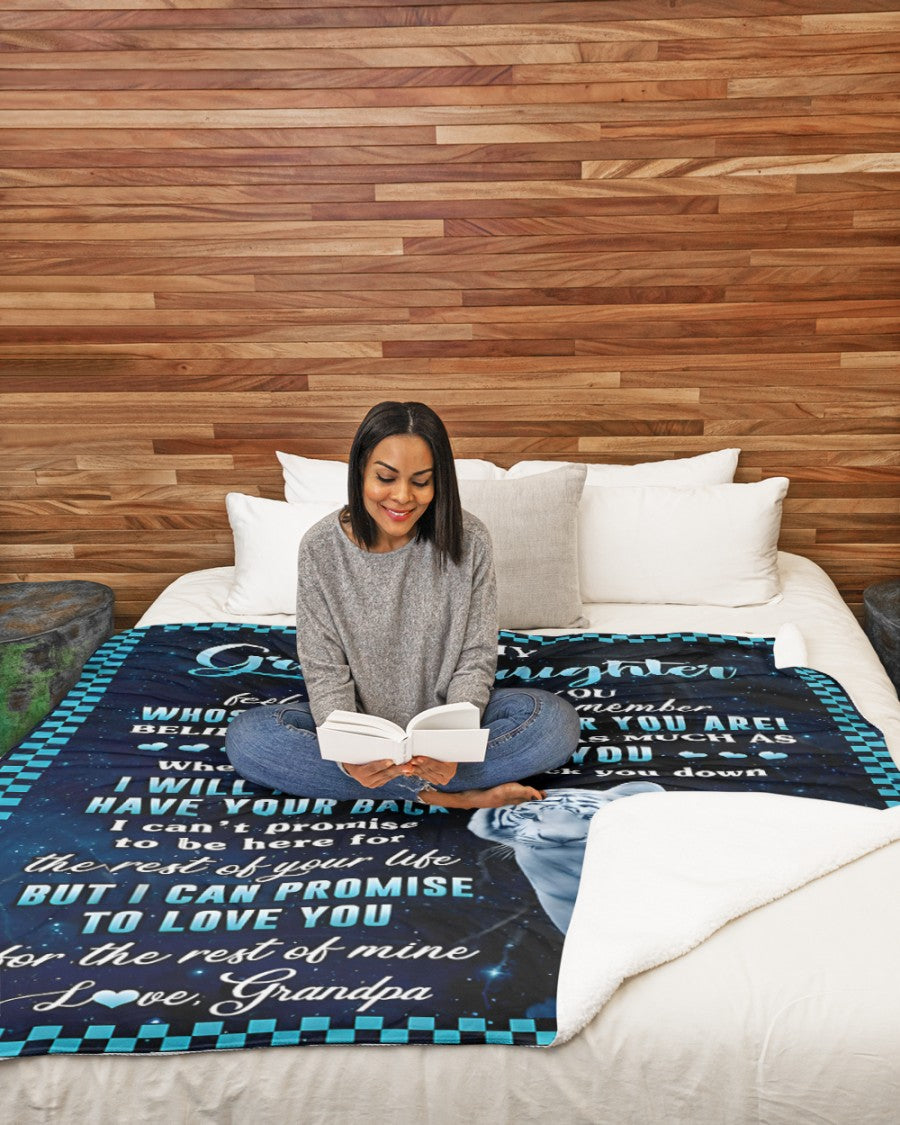Special Gift For Your Granddaughter Blanket - From Grandpa (SKUB12-11)