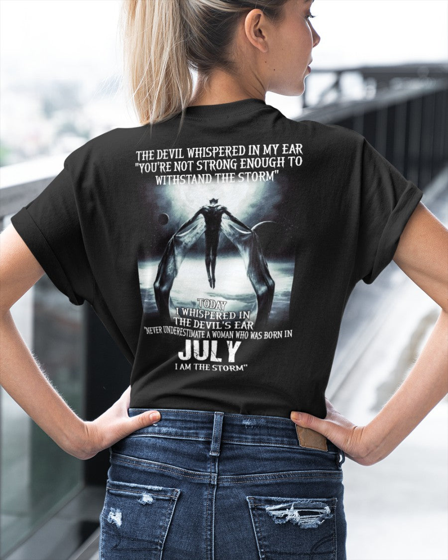July - The Devil Whispered In My Ear - T-Shirt For Woman - DOAN07 (SKU-CHAUU-07)