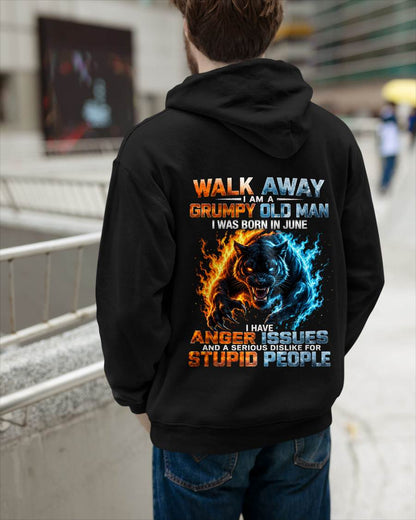 JUNE – "I'M A GRUMPY OLD MAN - I'M SERIOUS DISLIKE STUPID PEOPLE" – TIGER VERSION – T-SHIRT FOR MEN – TIEN06 (SKU2607-330-06)