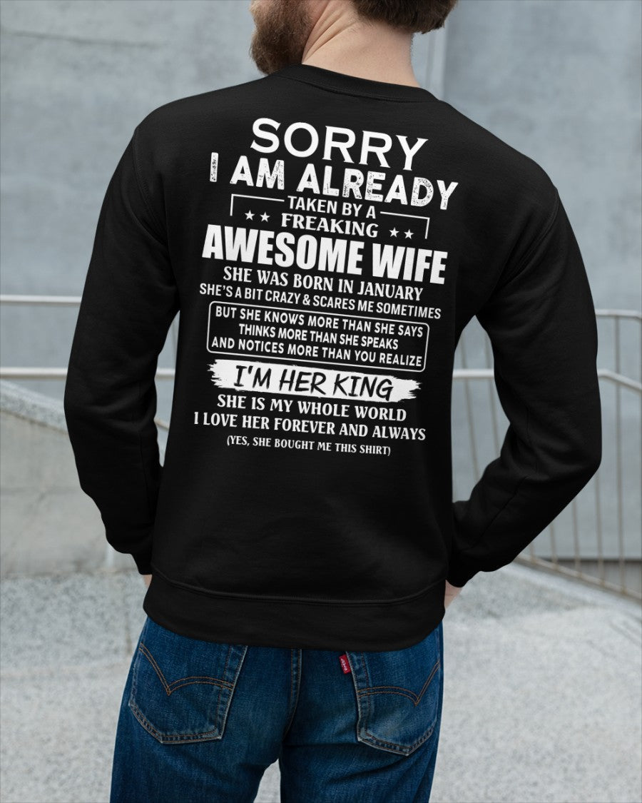 Awesome wife January - Perfect gift for husband from wife - TIEN01 (SKU68-79-01)