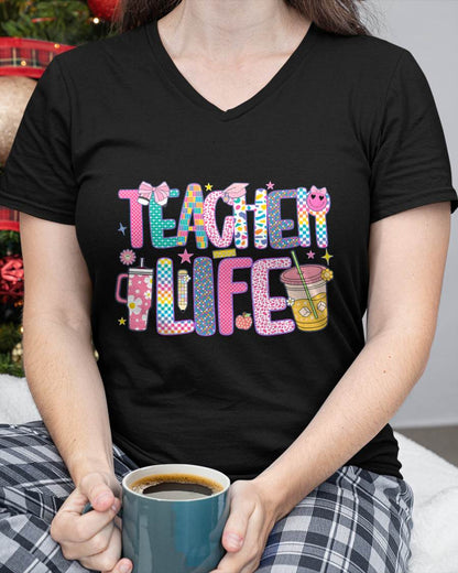 "TEACHER LIFE" – T – SHIRT FOR WOMEN – TIEN00 (SKU2607-176)