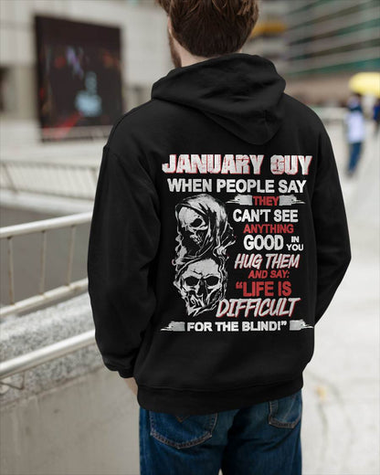 "YES, LIFE IS DIFFICULT FOR THE BLIND!" –  COOL T - SHIRT FOR MEN – TIEN01 (SKU12-253-01)