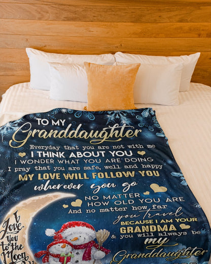 Special Gift For Your Granddaughter Blanket - From Grandma (SKUB11-06)