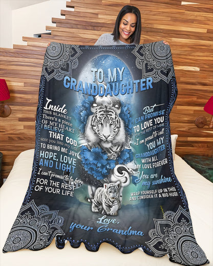 Special Gift For Your Granddaughter Blanket - From Grandma (SKUB12-15)
