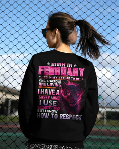 Born In February – T-Shirt For Woman – DOAN02 (SKU09-24-02)