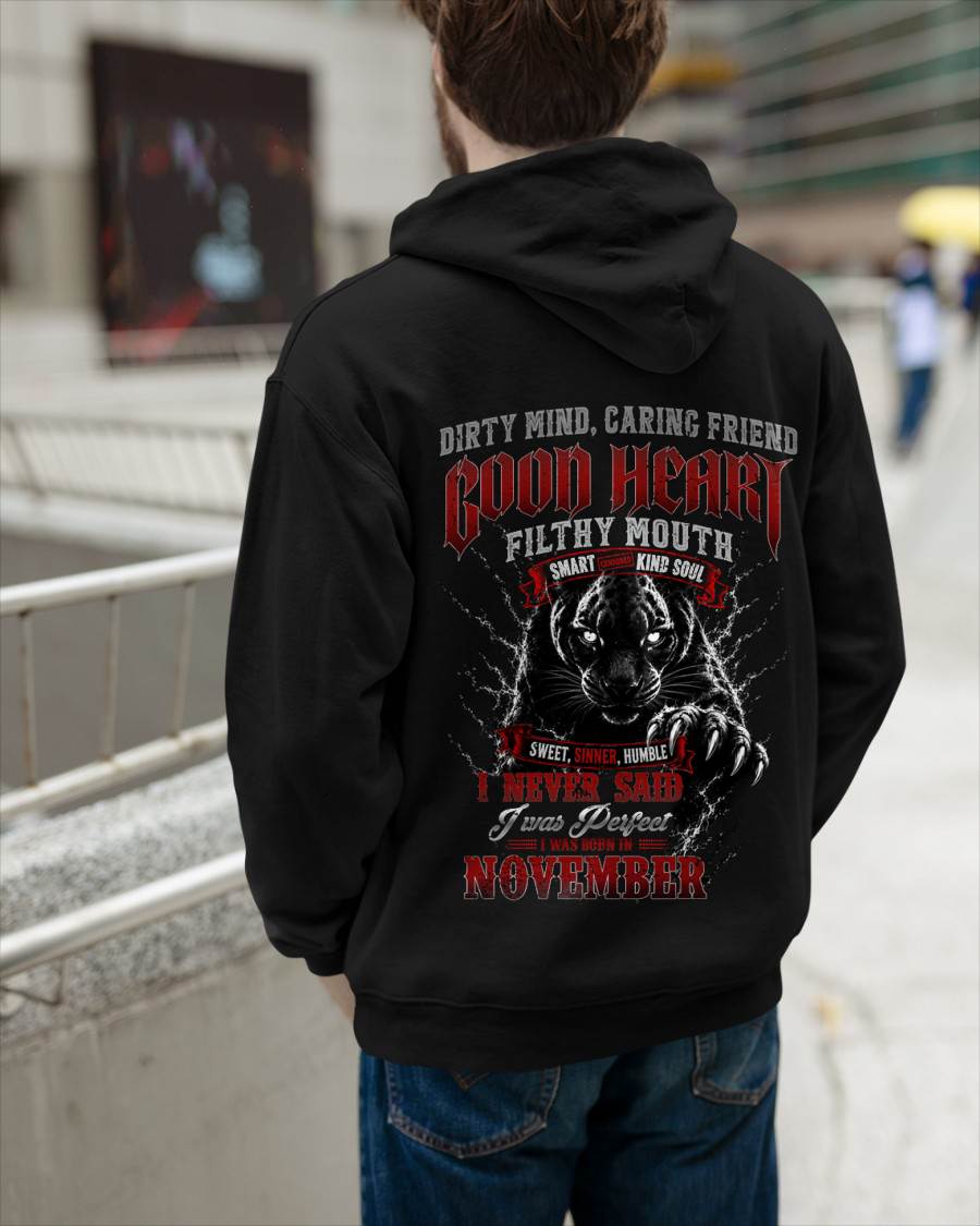 "GOOD HEART BUT FILTHY MOUTH - I NEVER SAID I WAS PERFECT" –  COOL T - SHIRT FOR MEN – TIEN11 (SKU2606-120-11)