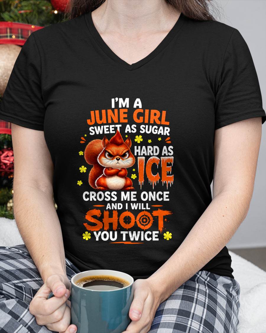 JUNE – "SWEET AS SUGAR - HARD AS ICE" – O VERSION – T – SHIRT FOR WOMEN – TIEN06 (SKU2608-49-06)