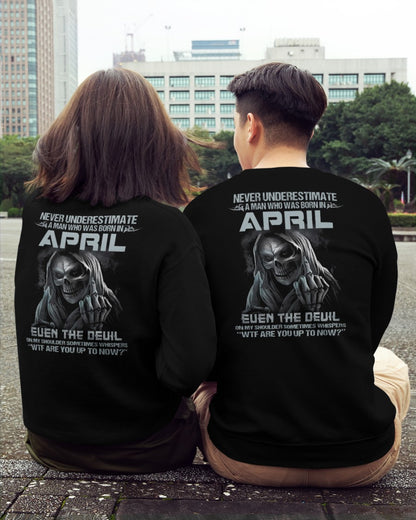 APRIL - NEVER UNDERESTIUNDER A MAN - T-SHIRT FOR MAN - DOAN04 (SKU08-05-04)