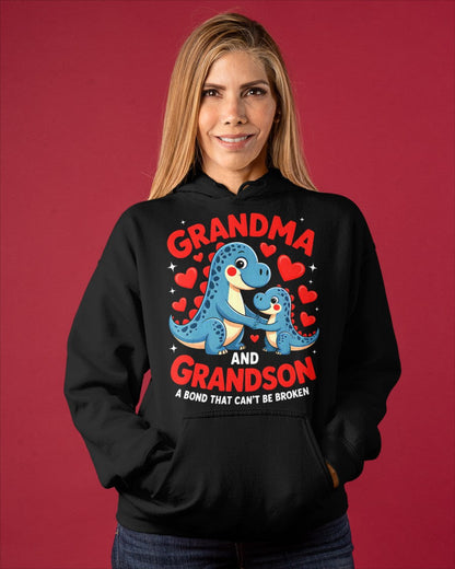 GRANDMA AND GRANDSON A BOND THAT CAN'T BE BROKEN DINOSAUR UNISEX T-SHIRT TIEN00 (SKU-GMS3)