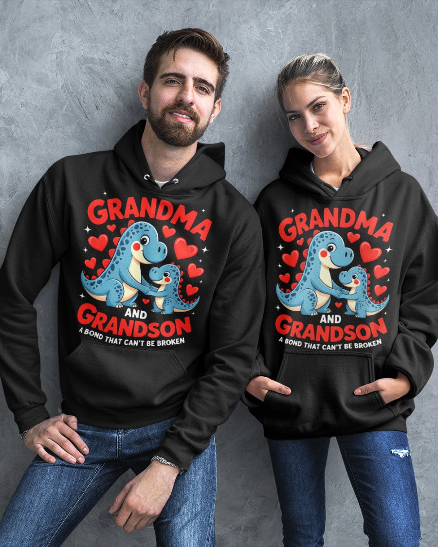 GRANDMA AND GRANDSON A BOND THAT CAN'T BE BROKEN DINOSAUR UNISEX T-SHIRT TIEN00 (SKU-GMS3)