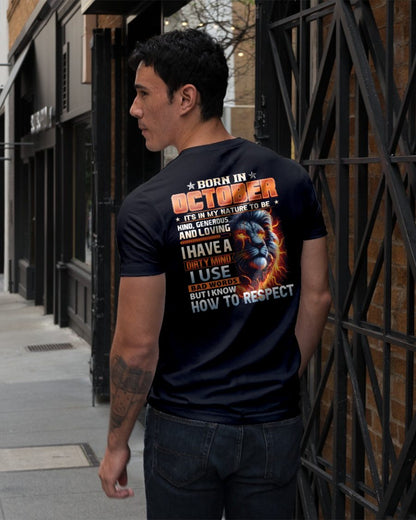 OCTOBER - DIRTY MIND BUT KNOWS RESPECT - BIRTHDAY T-SHIRT FOR MEN - tien10 (SKU08-84-10)