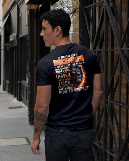 DECEMBER - DIRTY MIND BUT KNOWS RESPECT - BIRTHDAY T-SHIRT FOR MEN - tien12 (SKU08-84-12)