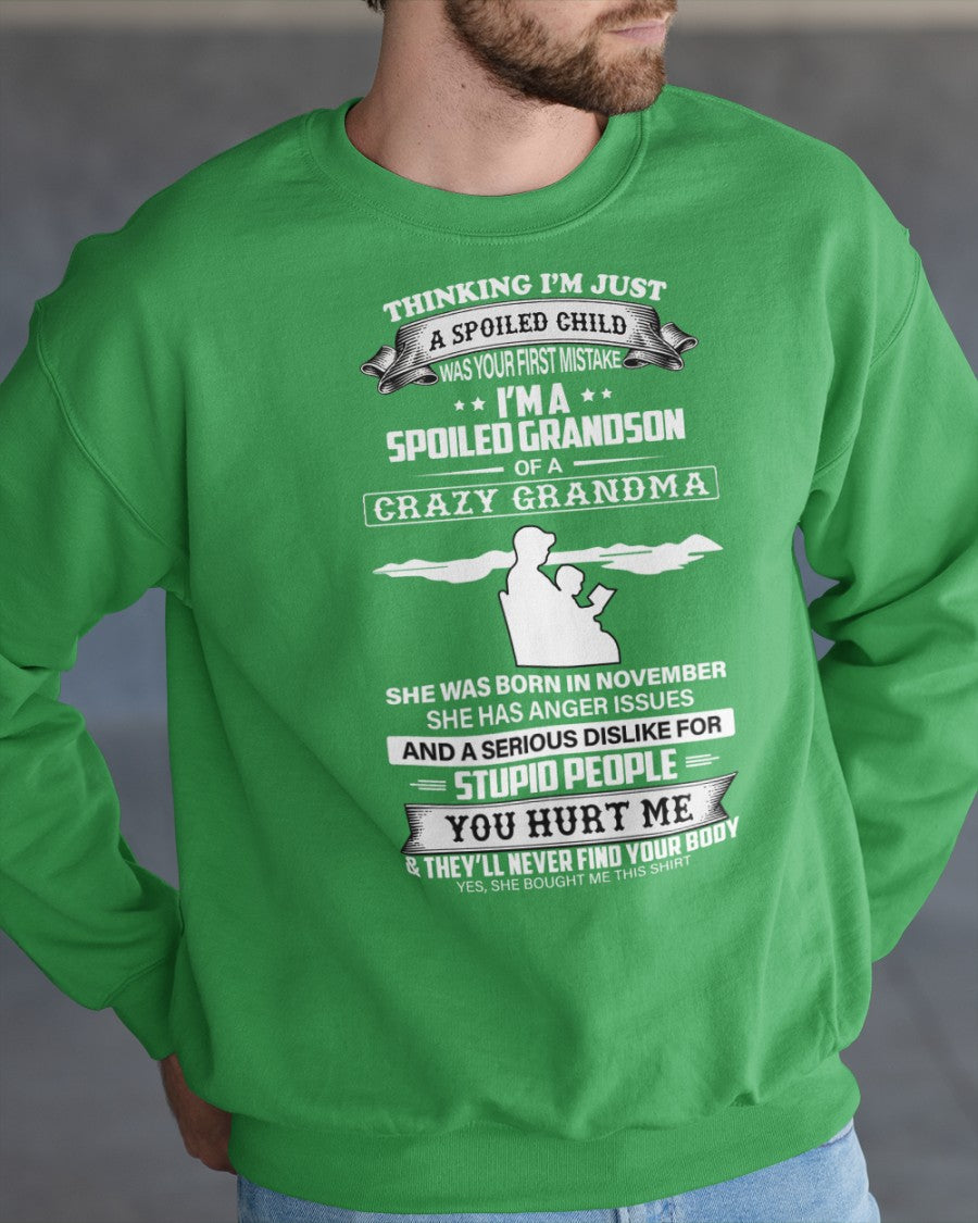 Spoiled by Grandma Shirt November Edition – From Grandma to Grandson TIEN11 (SKU-GMS2-11)