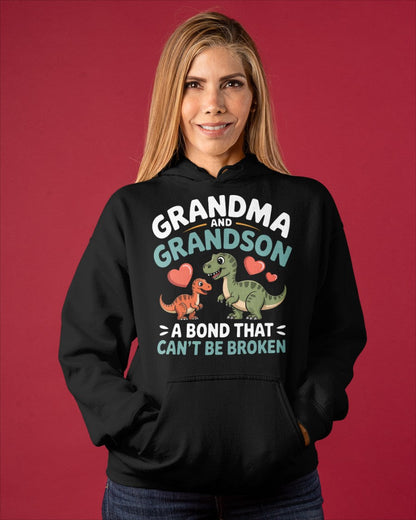 GRANDMA AND GRANDSON A BOND THAT CAN'T BE BROKEN DINOSAUR UNISEX T-SHIRT - TIEN00 (SKU-GMS5)