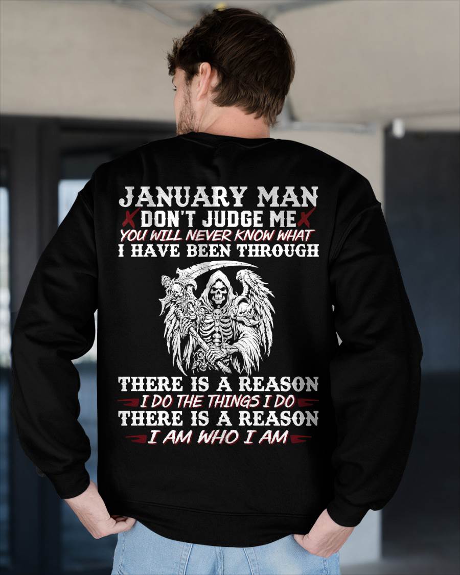 January Man Don't Judge Me – T-Shirt For Man – DOAN01 (SKU10-49-01)