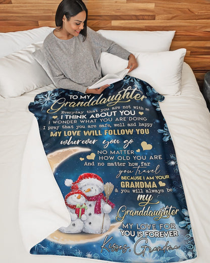 Special Gift For Your Granddaughter Blanket - From Grandma (SKUB11-06)