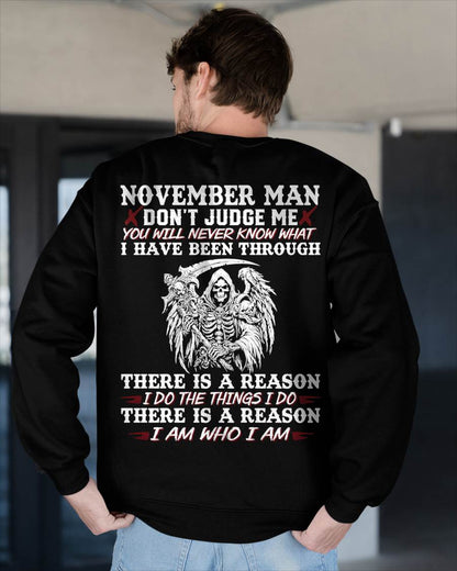 November Man Don't Judge Me – T-Shirt For Man – DOAN11 (SKU10-49-11)